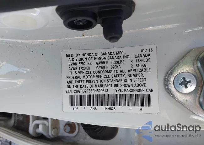 2HGFB2F88FH520613: 41411217