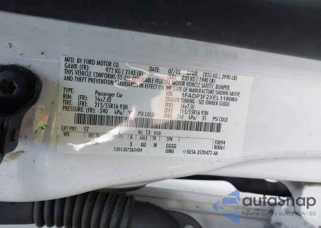 1FADP3F2XEL119080: 41411299