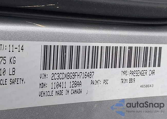 2C3CDXBG9FH716487: 41411316