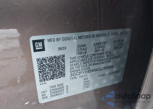 3GCPYBEH0KG239564: 41410661