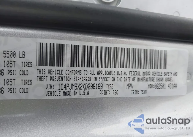 1C4PJMBX2KD298169: 41412123