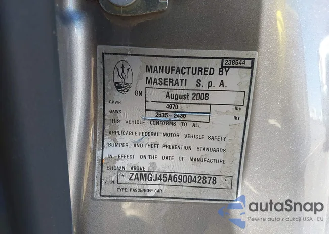 ZAMGJ45A690042878: 41411767