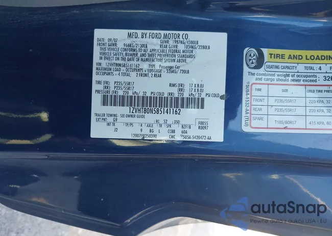 1ZVHT80N585141162: 41415352