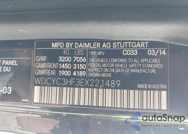 WDCYC3HF3EX221489: 41417007