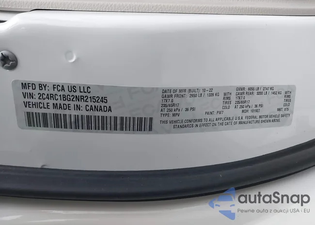 2C4RC1BG2NR215245: 41417016