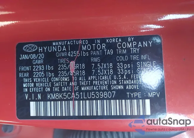 KM8K5CA51LU539807: 41418329