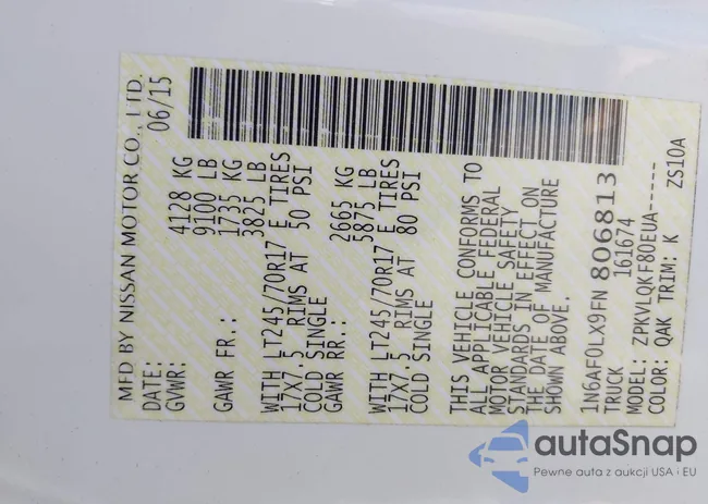 1N6AF0LX9FN806813: 41423437