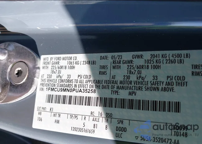 1FMCU9MN0PUA35258: 41422553