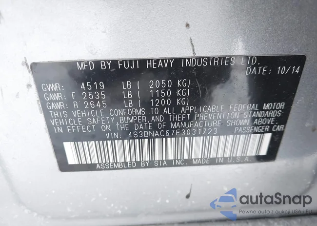 4S3BNAC67F3031723: 41425986