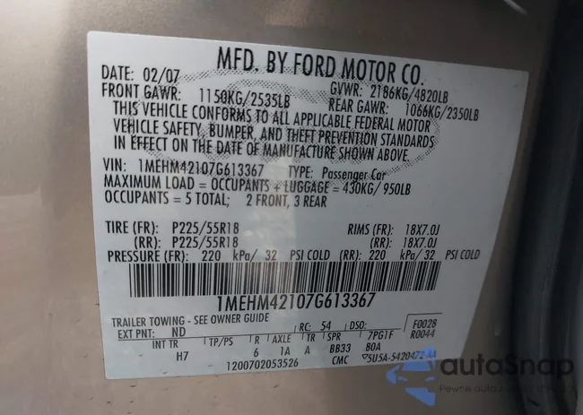 1MEHM42107G613367: 41425847