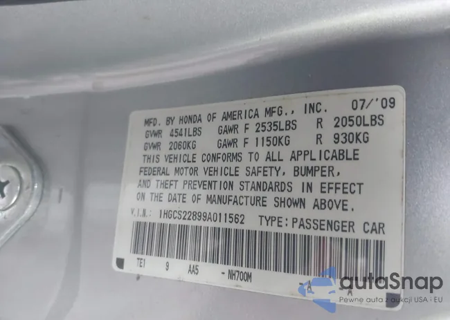 1HGCS22899A011562: 41427008