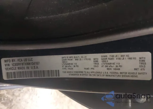 1C6SRFBTXNN134167: 41427090