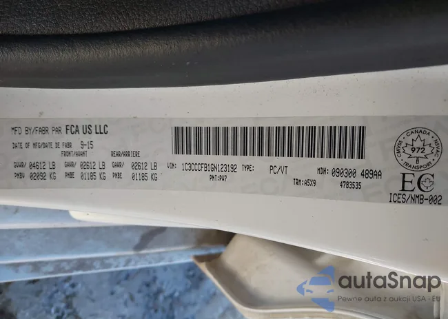 1C3CCCFB1GN123192: 41427718