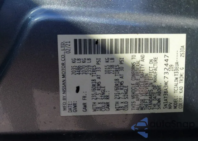 5N1AT3BA3MC732447: 41429182