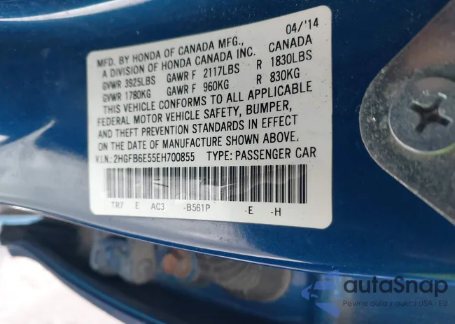 2HGFB6E55EH700855: 41430028