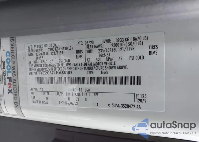 1FTYE2C87LKA88197: 41430175