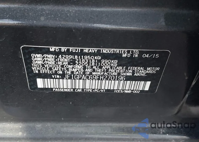 JF1GPAC69FH270196: 41432702