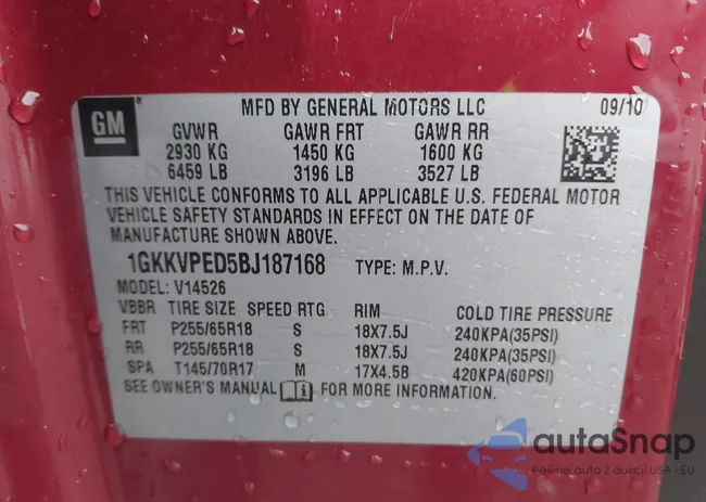 1GKKVPED5BJ187168: 41434899