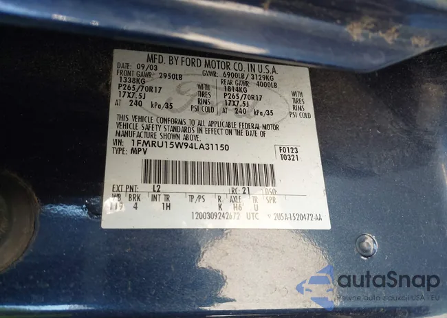 1FMRU15W94LA31150: 41439361