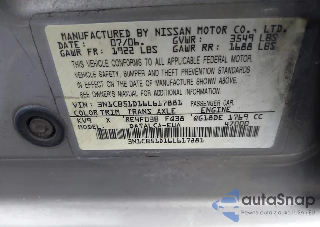 3N1CB51D16L617881: 41441857