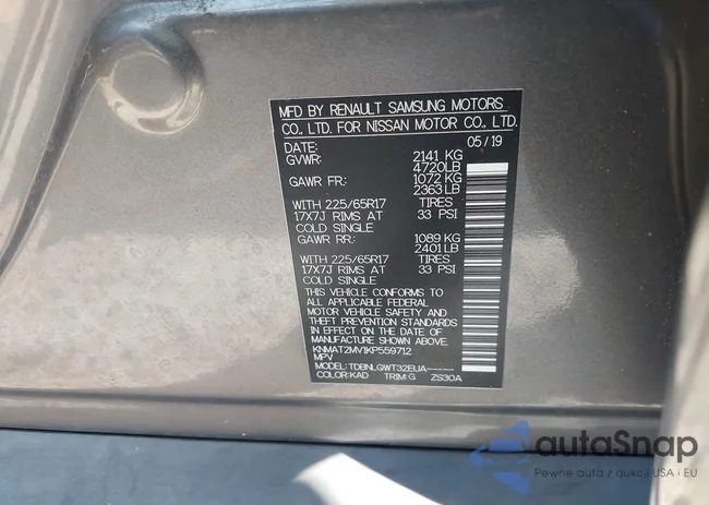 KNMAT2MV1KP559712: 41442220