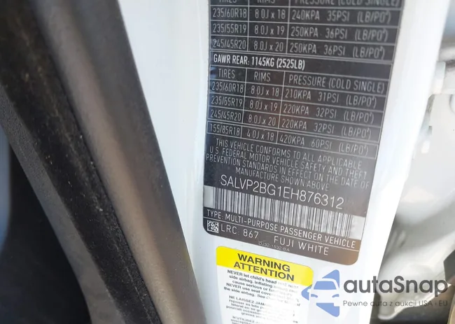 SALVP2BG1EH876312: 41442826