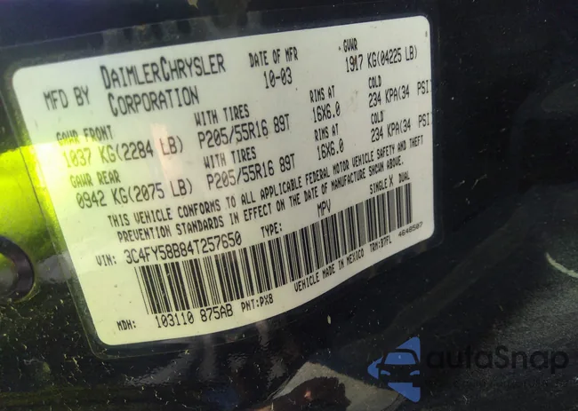 3C4FY58B84T257650: 41442815