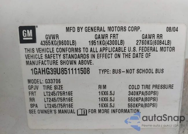 1GAHG39U851111508: 41445038