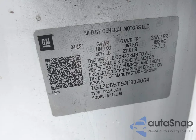 1G1ZD5ST5JF213064: 41445202