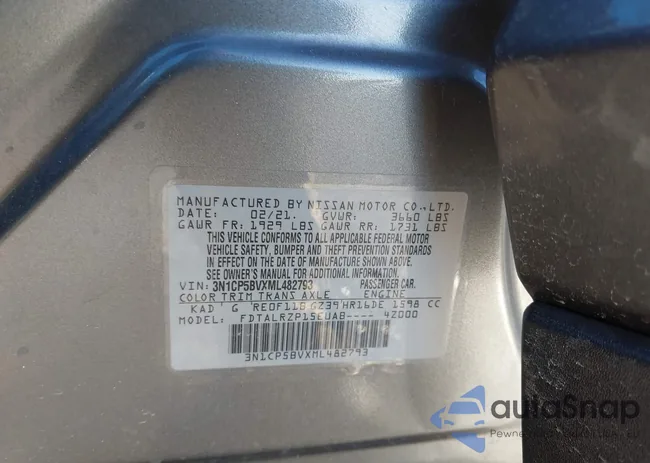 3N1CP5BVXML482793: 41445948