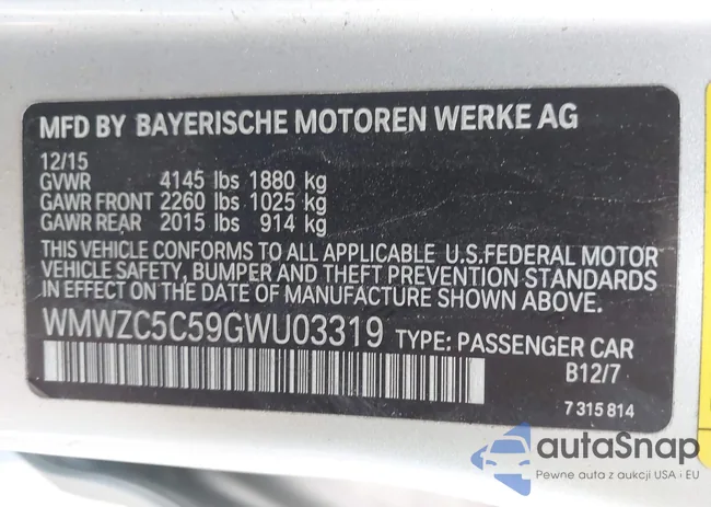 WMWZC5C59GWU03319: 41445543