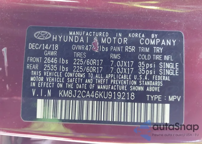 KM8J2CA46KU919218: 41449345