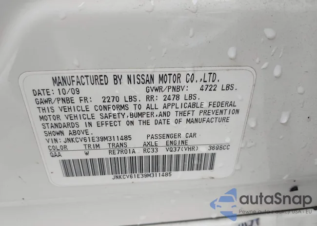 JNKCV61E39M311485: 41450251