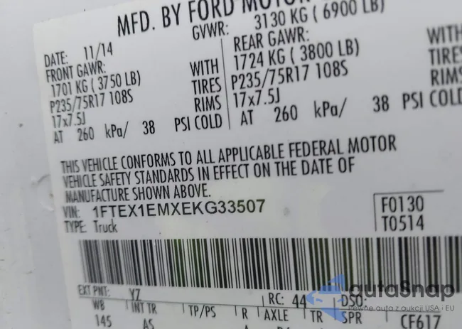 1FTEX1EMXEKG33507: 41450253