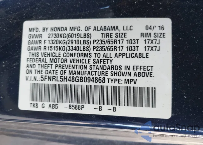 5FNRL5H48GB094868: 41449554