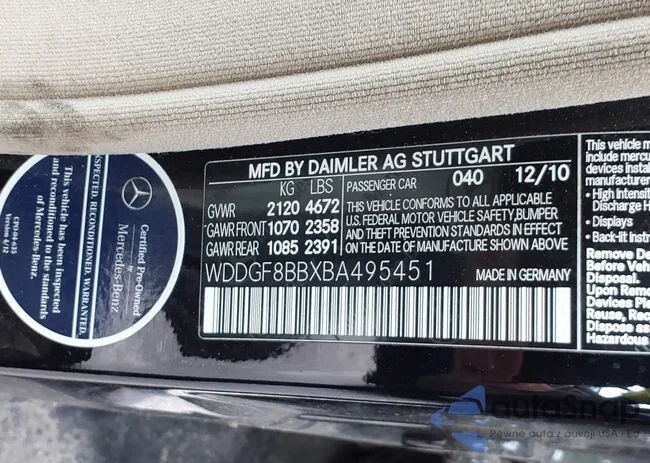 WDDGF8BBXBA495451: 41452935