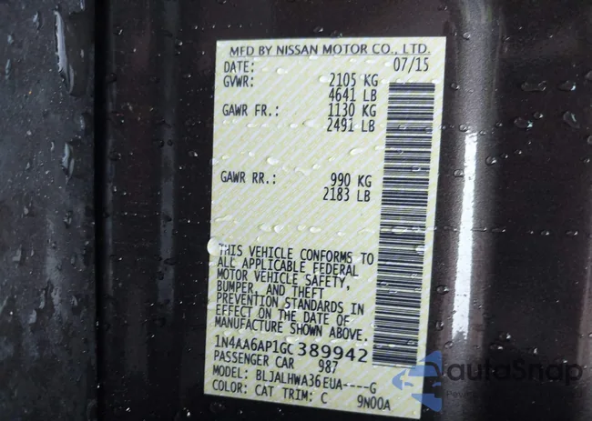 1N4AA6AP1GC389942: 41453866