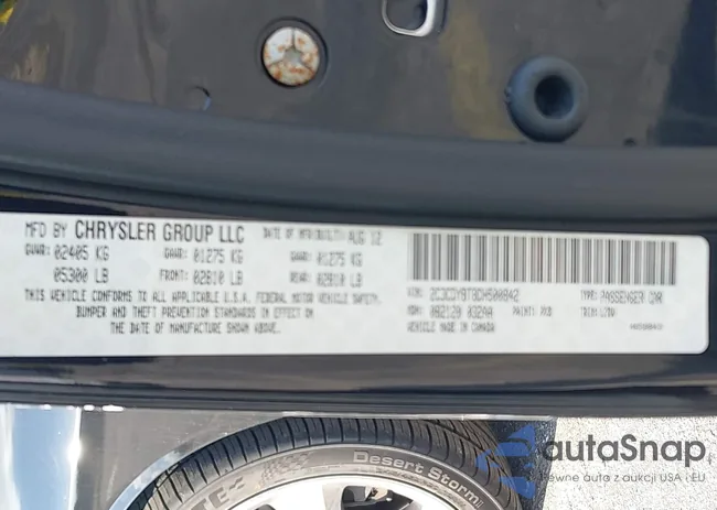 2C3CDYBT8DH500842: 41454915