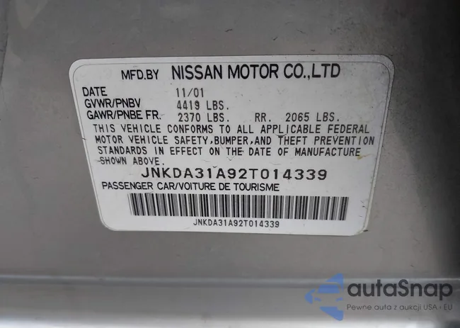 JNKDA31A92T014339: 41454424