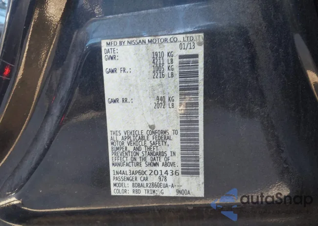 1N4AL3AP6DC201436: 41456940