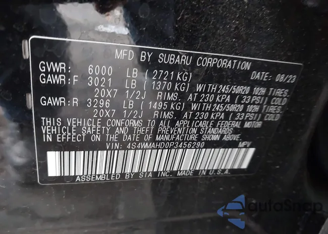 4S4WMAHD0P3456290: 41457238