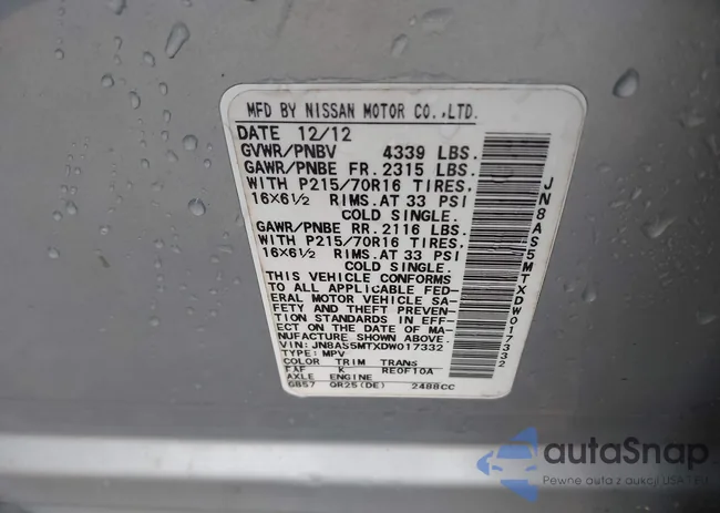 JN8AS5MTXDW017332: 41459673