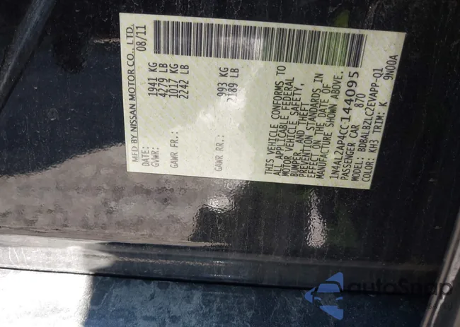 1N4AL2AP4CC144095: 41461221