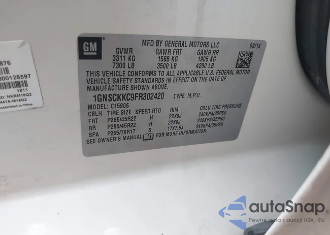 1GNSCKKC9FR302420: 41462965