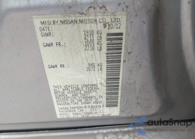 1N4AL3AP6DN458097: 41464522