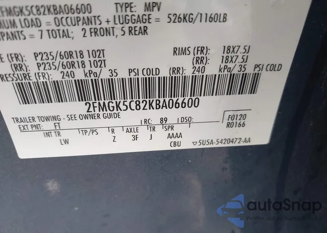 2FMGK5C82KBA06600: 41465805