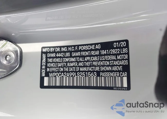 WP0CA2A99LS251563: 41465906