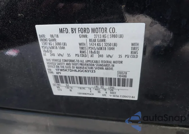 1FM5K7DH6JGC63123: 41469314