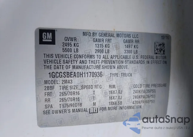 1GCGSBEA0H1170936: 41471317