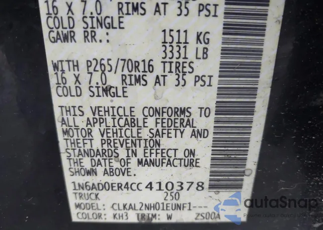 1N6AD0ER4CC410378: 41472941